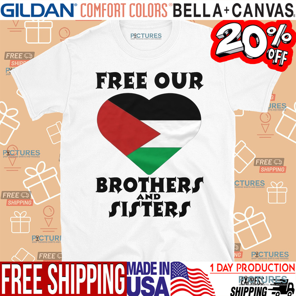Palestine Heart Free Our Brothers and Sisters Shirt