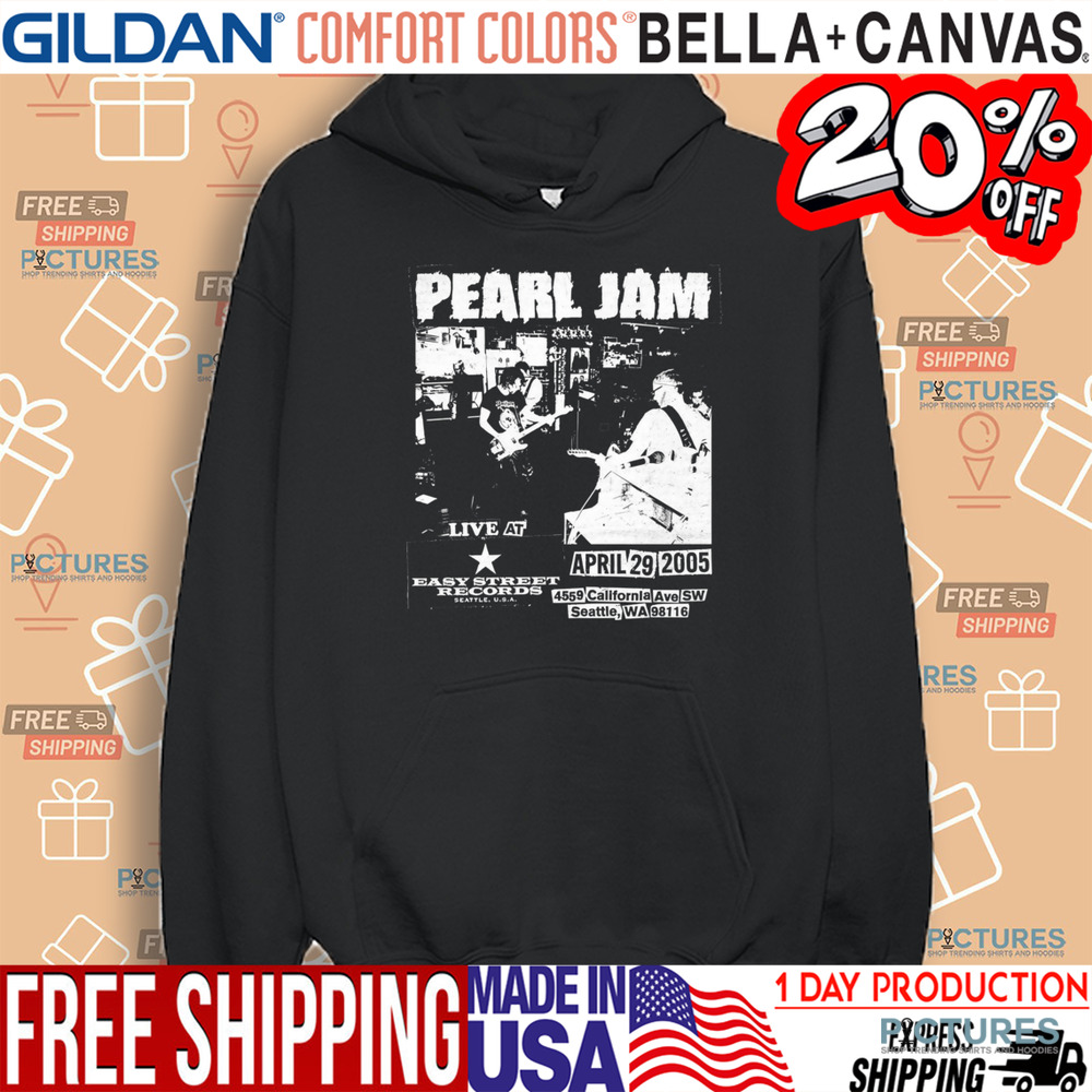 Pearl Jam 20th Anniversary Show At Easy Street Record On April 29 2025 Shirt