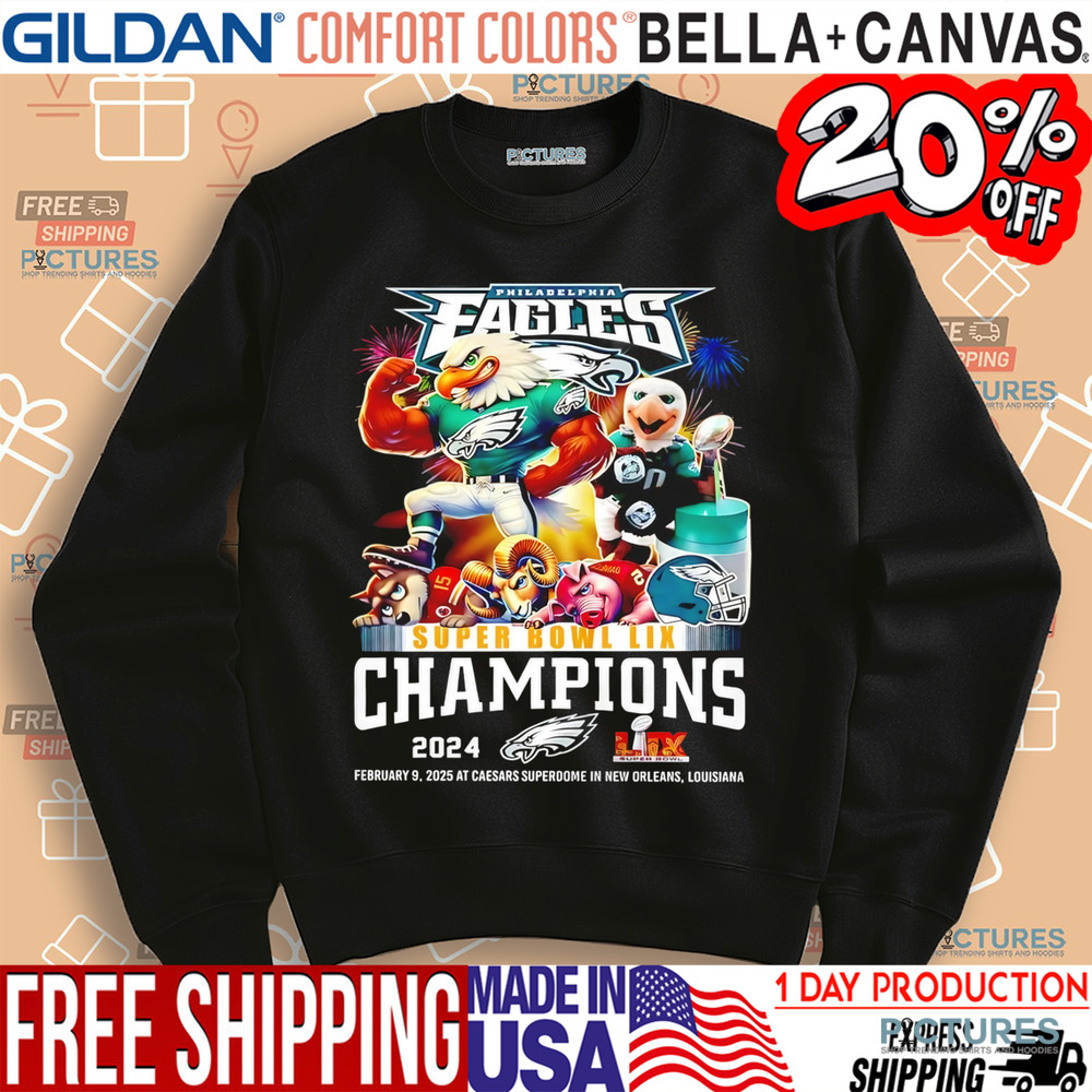 Philadelphia Eagles Super Bowl LIX Champions February 9, 2025 At Caesars Superdome In New Orleans, Louisiana shirt