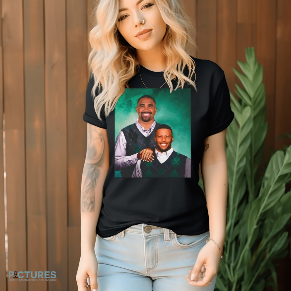 Saquon Barkley And Jalen Hurts Step Brothers Philadelphia Eagles Shirt Saquon Barkley And Jalen Hurts Step Brothers Philadelphia Eagles Shirt