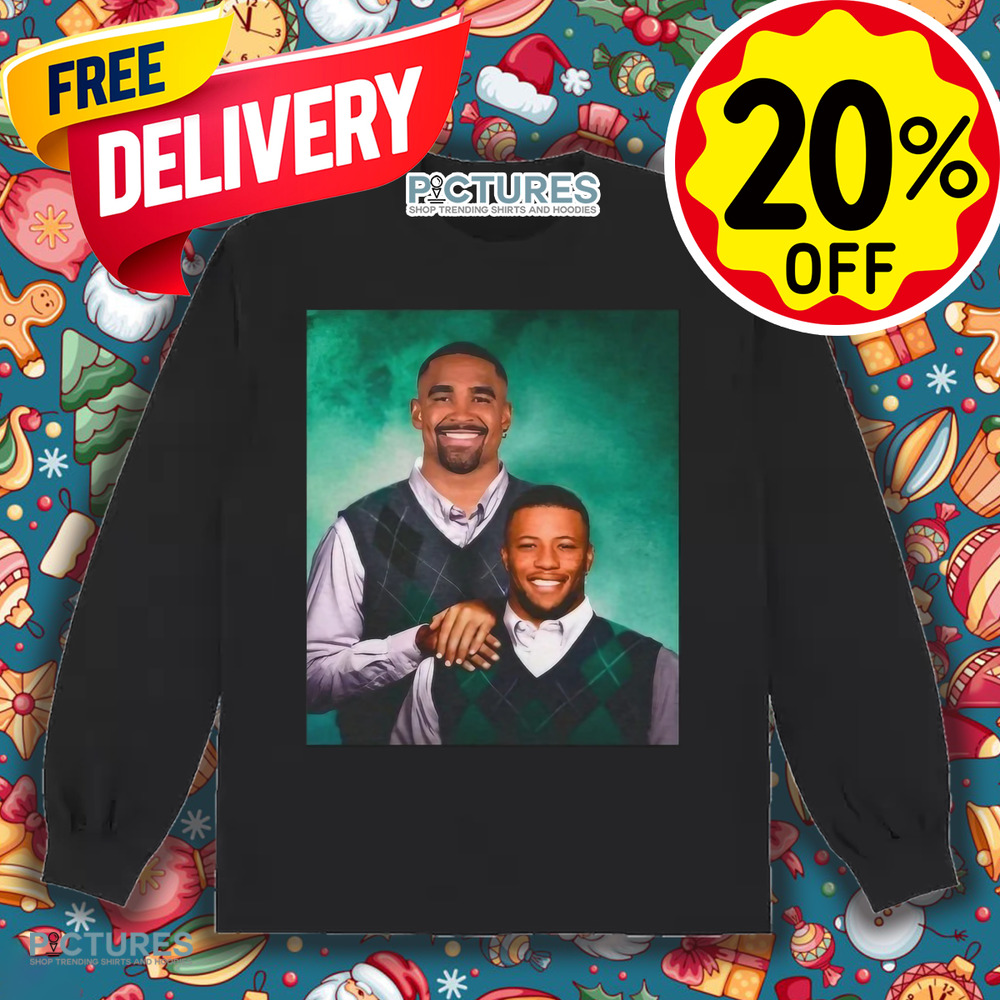 Saquon Barkley And Jalen Hurts Step Brothers Philadelphia Eagles Shirt Saquon Barkley And Jalen Hurts Step Brothers Philadelphia Eagles Shirt