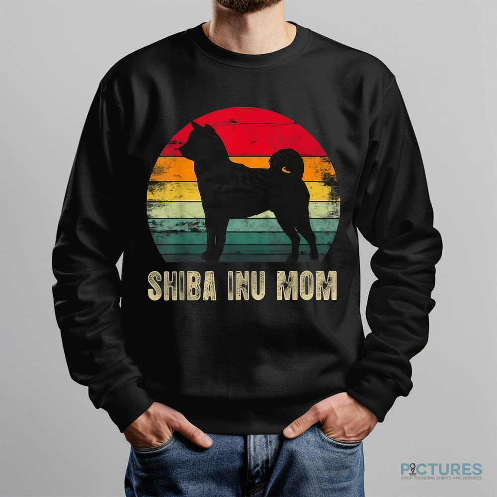 Shiba Inu Mom Retro Sunset Silhouette Shirt Shiba Inu Mom Retro Sunset Silhouette Shirt
