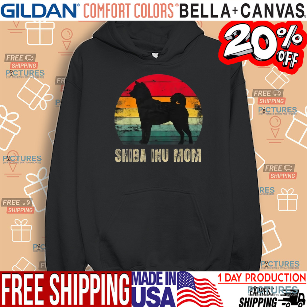 Shiba Inu Mom Retro Sunset Silhouette Shirt Shiba Inu Mom Retro Sunset Silhouette Shirt
