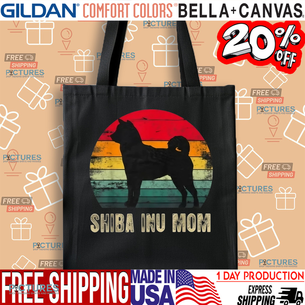 Shiba Inu Mom Retro Sunset Silhouette Shirt Shiba Inu Mom Retro Sunset Silhouette Shirt