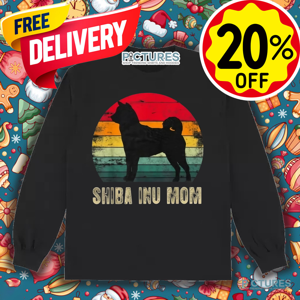 Shiba Inu Mom Retro Sunset Silhouette Shirt Shiba Inu Mom Retro Sunset Silhouette Shirt