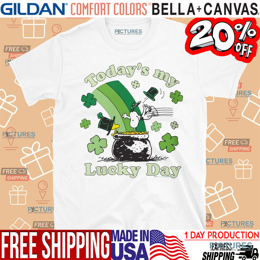 Snoopy And Woodstock Today's My Lucky Day St. Patrick's Day Shirt