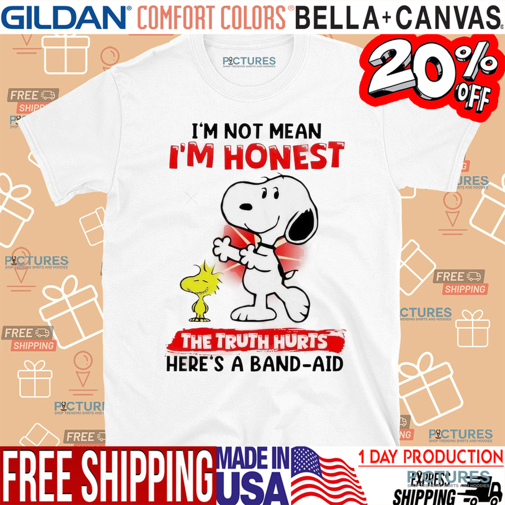 Snoopy I’m not mean I’m honest the truth hurts here’s a band-aid shirt