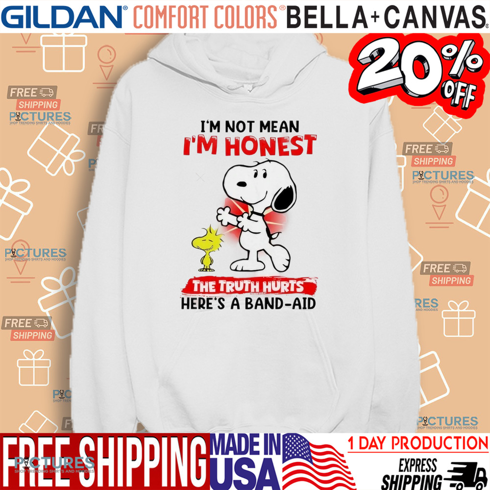 Snoopy I’m not mean I’m honest the truth hurts here’s a band-aid shirt