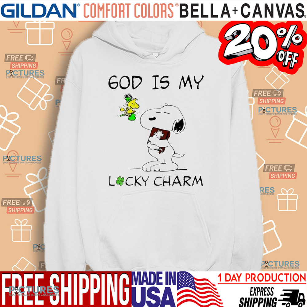 Snoopy and Woodstock St. Patrick’s Day God is my lucky charm shirt