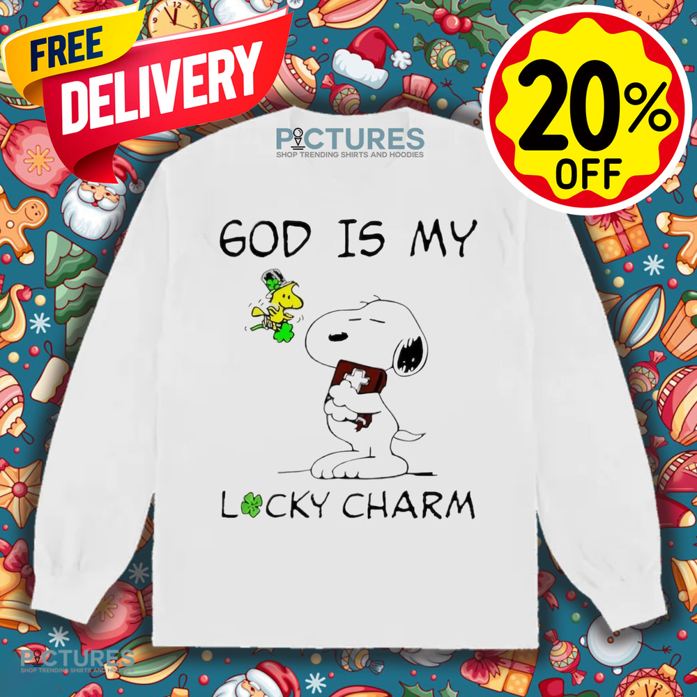 Snoopy and Woodstock St. Patrick’s Day God is my lucky charm shirt