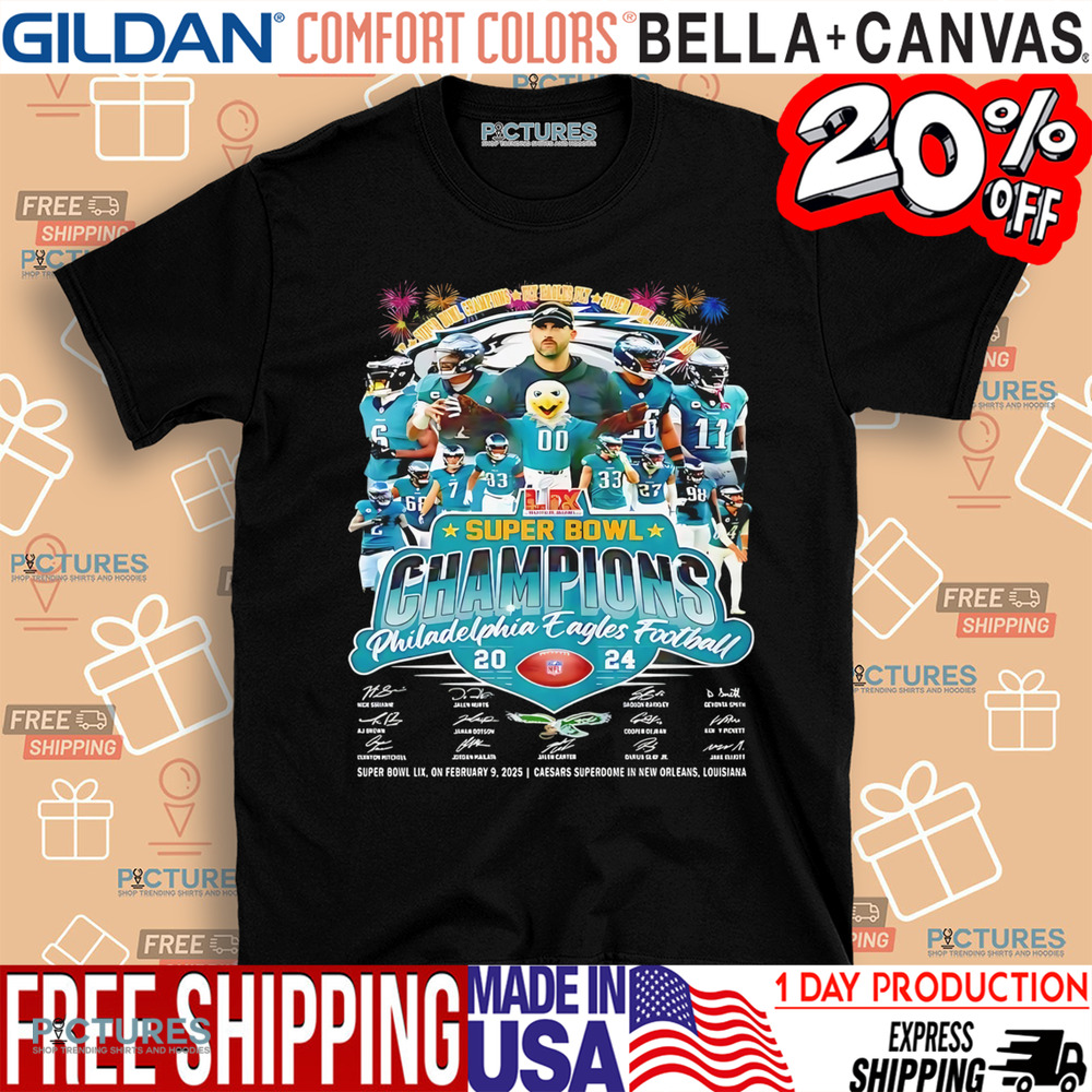 Super Bowl LIX Champions Philadelphia Eagles Football 2024 shirt