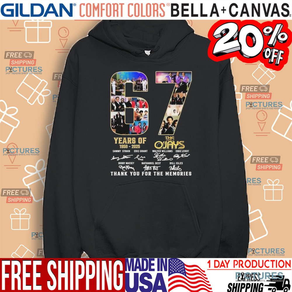 The O’Jays 67 Year Of 1958 2025 Thank You For The Memories Signatures Shirt