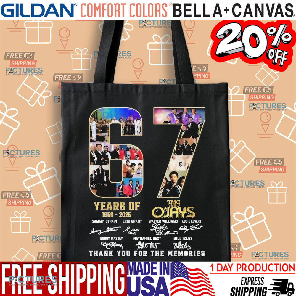 The O’Jays 67 Year Of 1958 2025 Thank You For The Memories Signatures Shirt