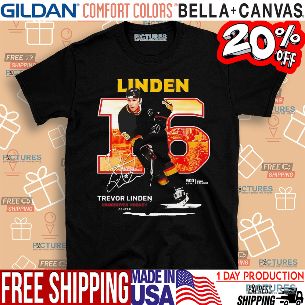 Trevor Linden Vancouver hockey throwback signature shirt