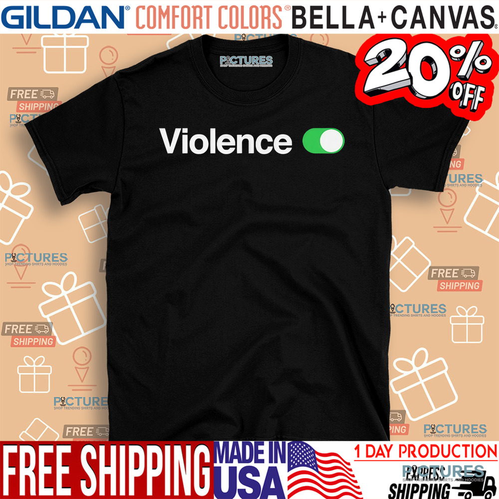 Violence Button Switched On Shirt