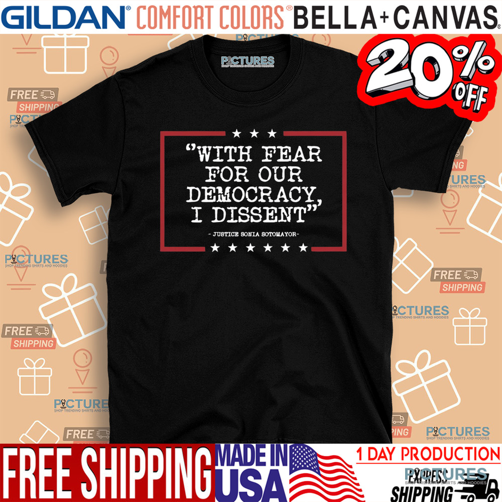 With Fear For Our Democracy I Dissent Shirt