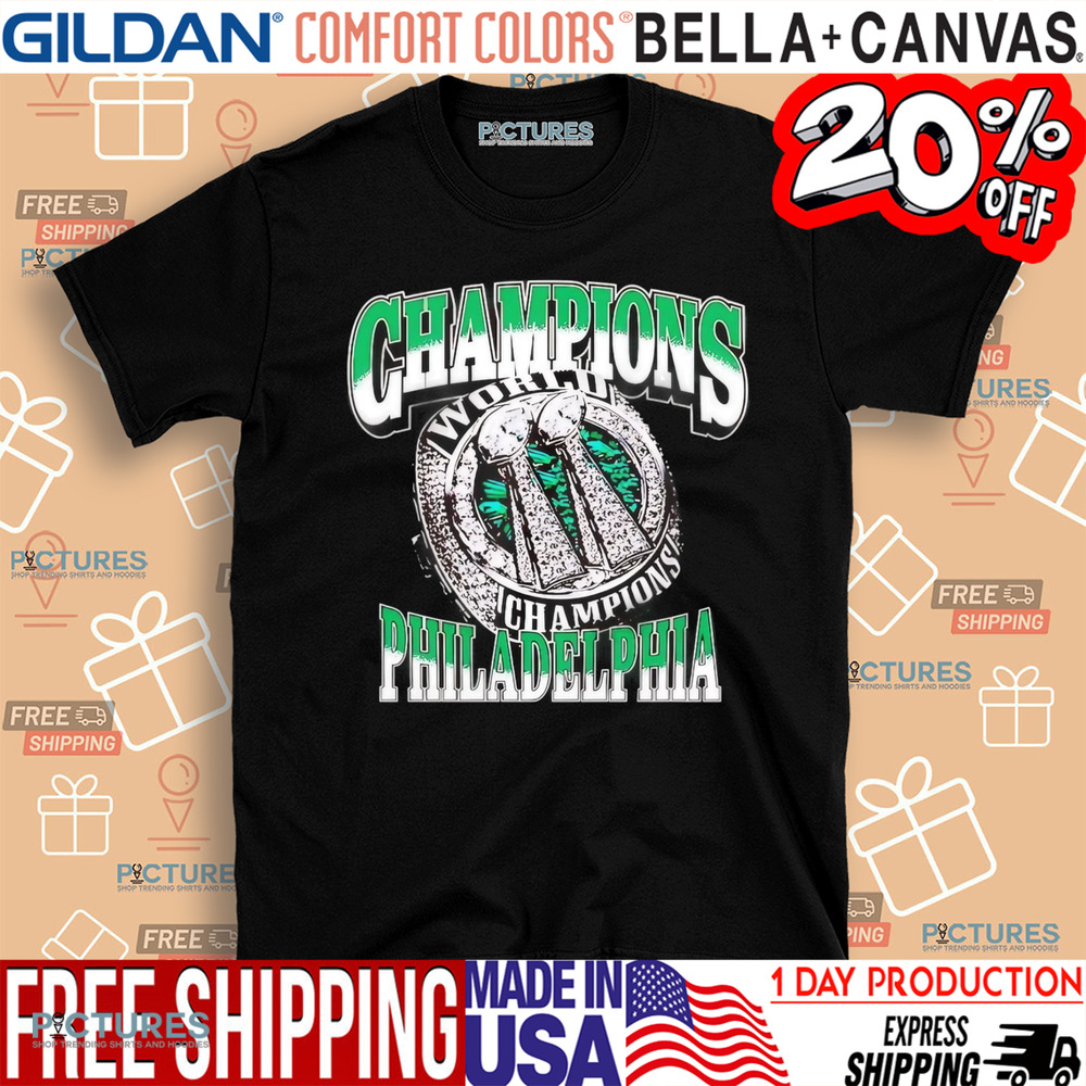 World champions Philadelphia Eagles 2x-time rings shirt
