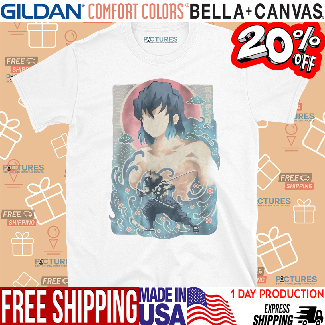 Inosuke Hashibira Demon Slayer Anime Shirt