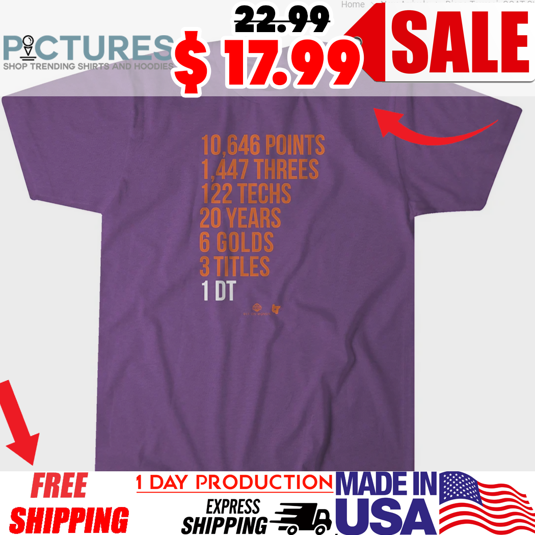 Diana Taurasi GOAT Stats Phoenix Mercury Shirt