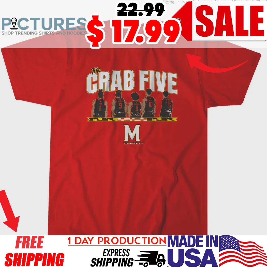 Maryland Terrapins basketball the crab five lineup vintage shirt