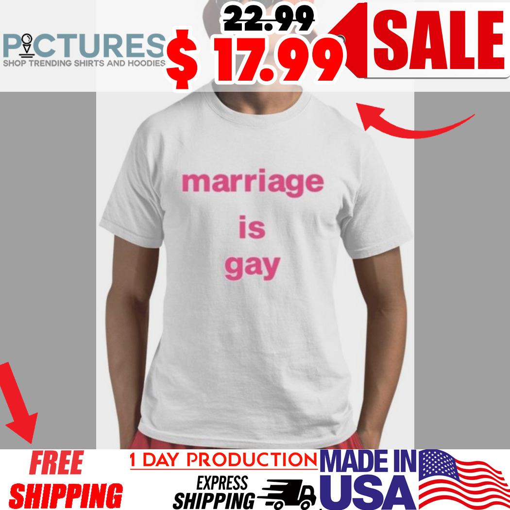 Robie Uniacke Wearing Marriage Is Gay Shirt