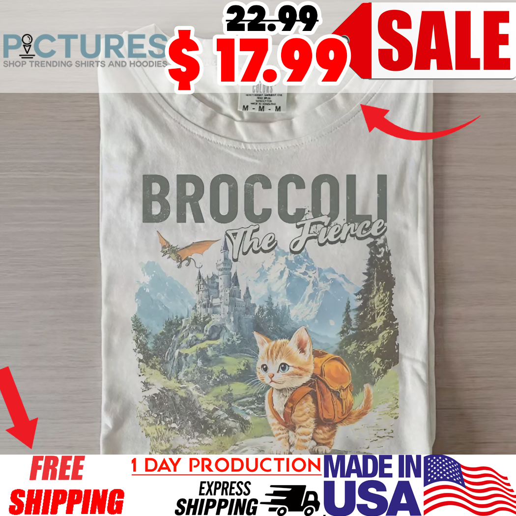 Broccoli the Fierce Quest Fantasy Squad Broccoli Cat shirt