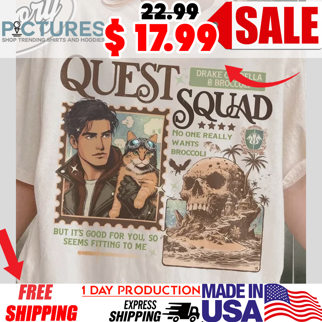 Fantasy Novel Aesthetics Quest Squad No One Really Wants Broccoli Shirt