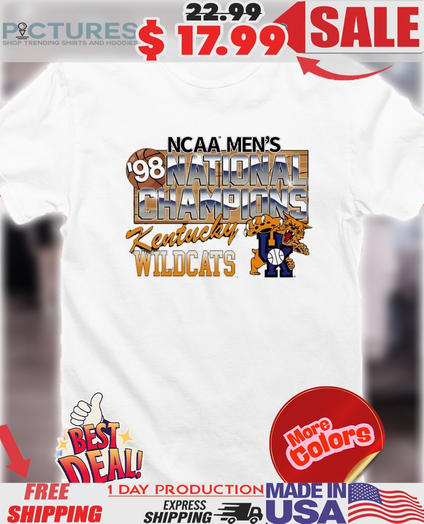 1998 NCAA Kentucky Wildcats NCAA Men’s Basketball National Champions Mascot shirt