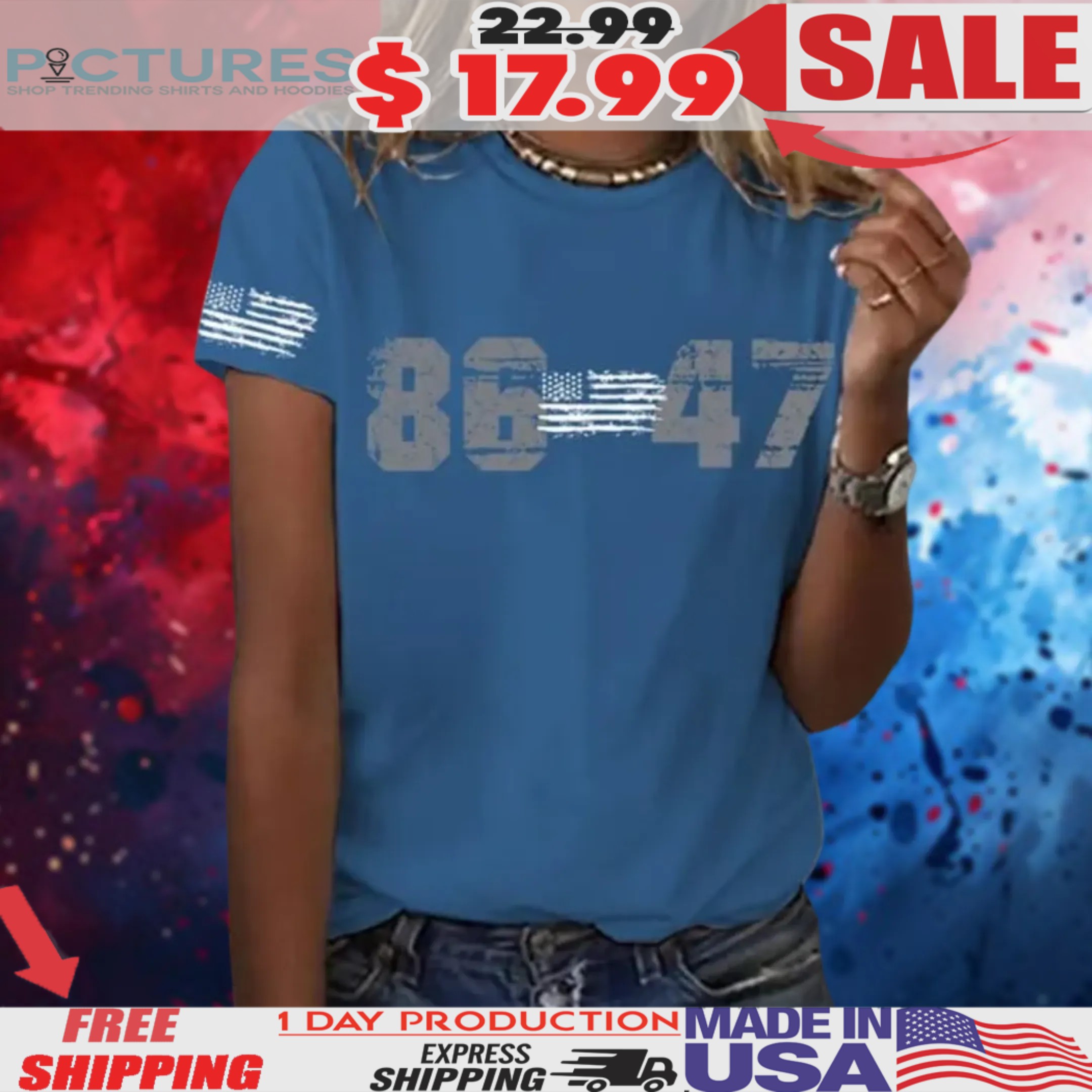 86 47 USA Flag 2025 Shirt