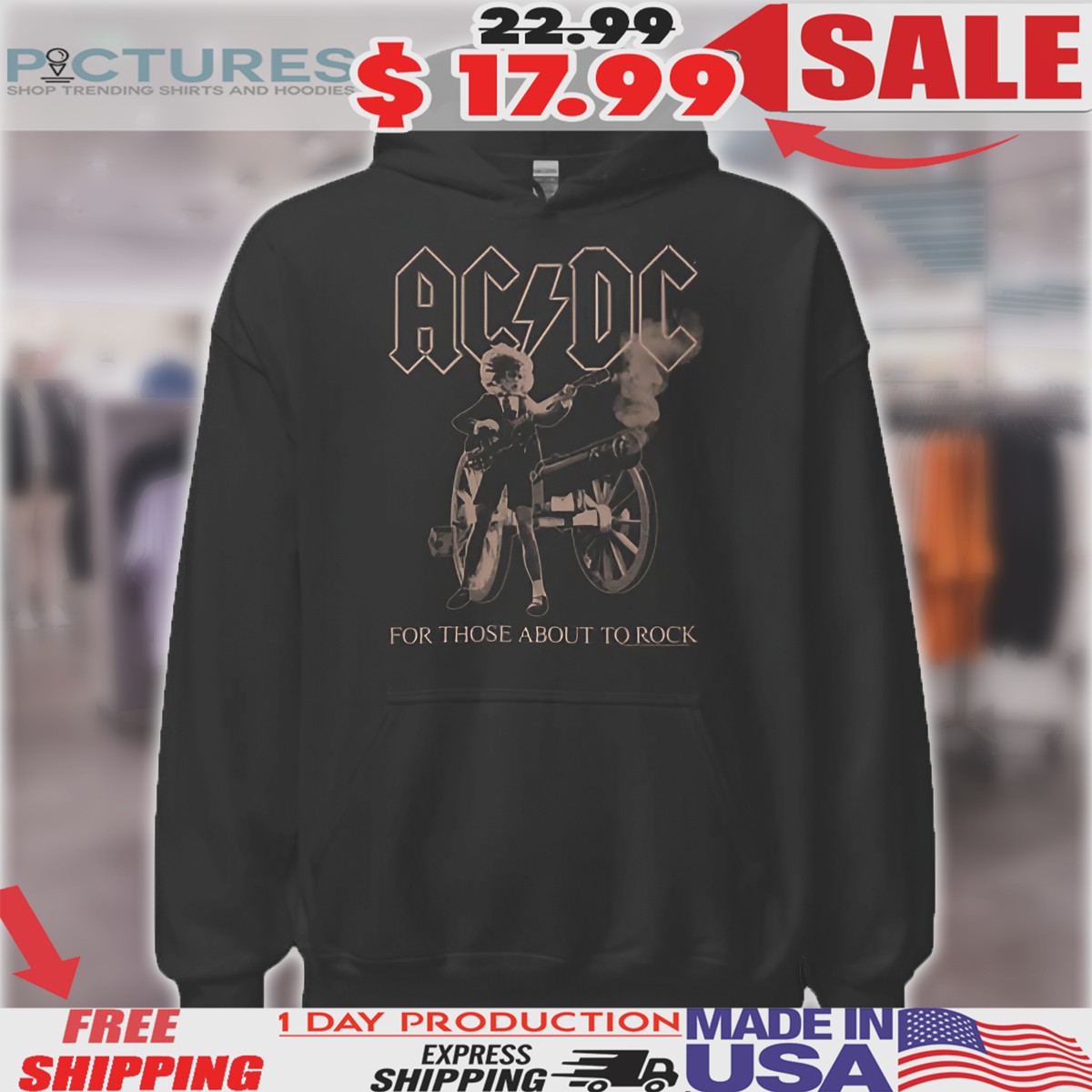 AC DC For Those About To Rock Angus Shirt