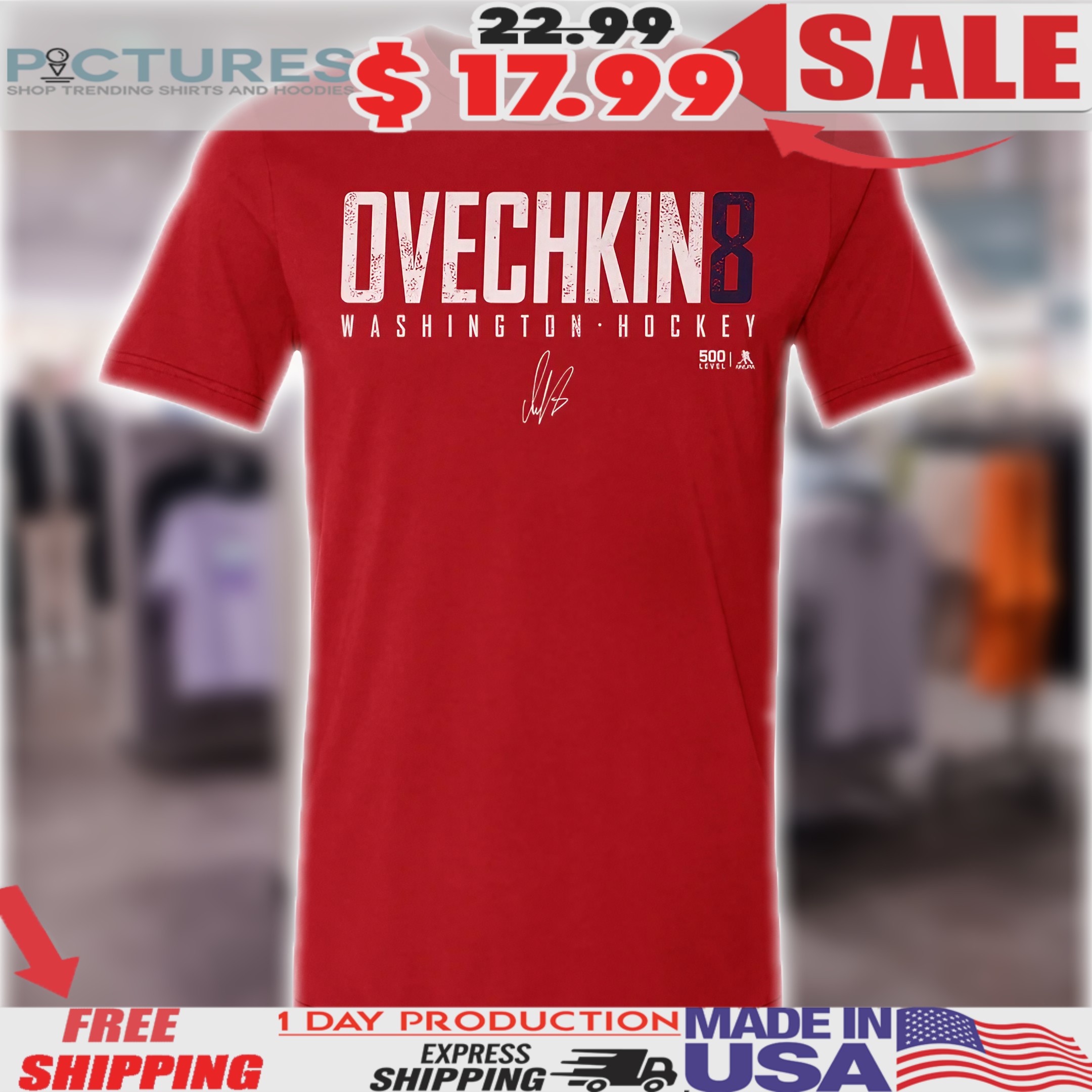 Alex Ovechkin Washington Elite Hockey Signature Shirt