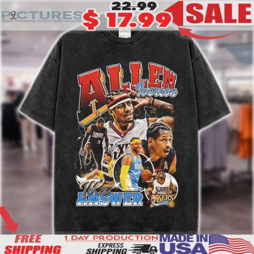 Allen Iverson 76ers The Answer Vintage Bootleg Shirt