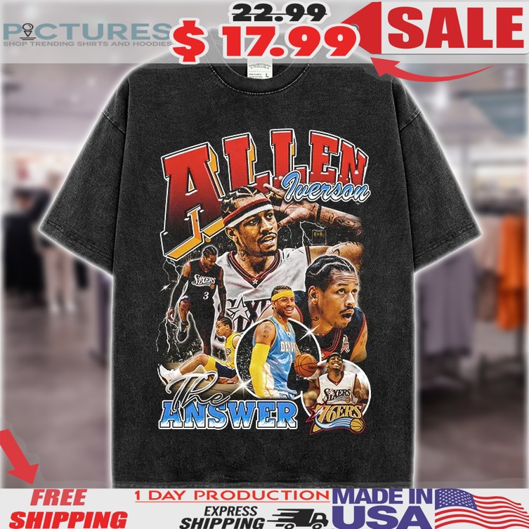 Allen Iverson 76ers The Answer Vintage Bootleg Shirt