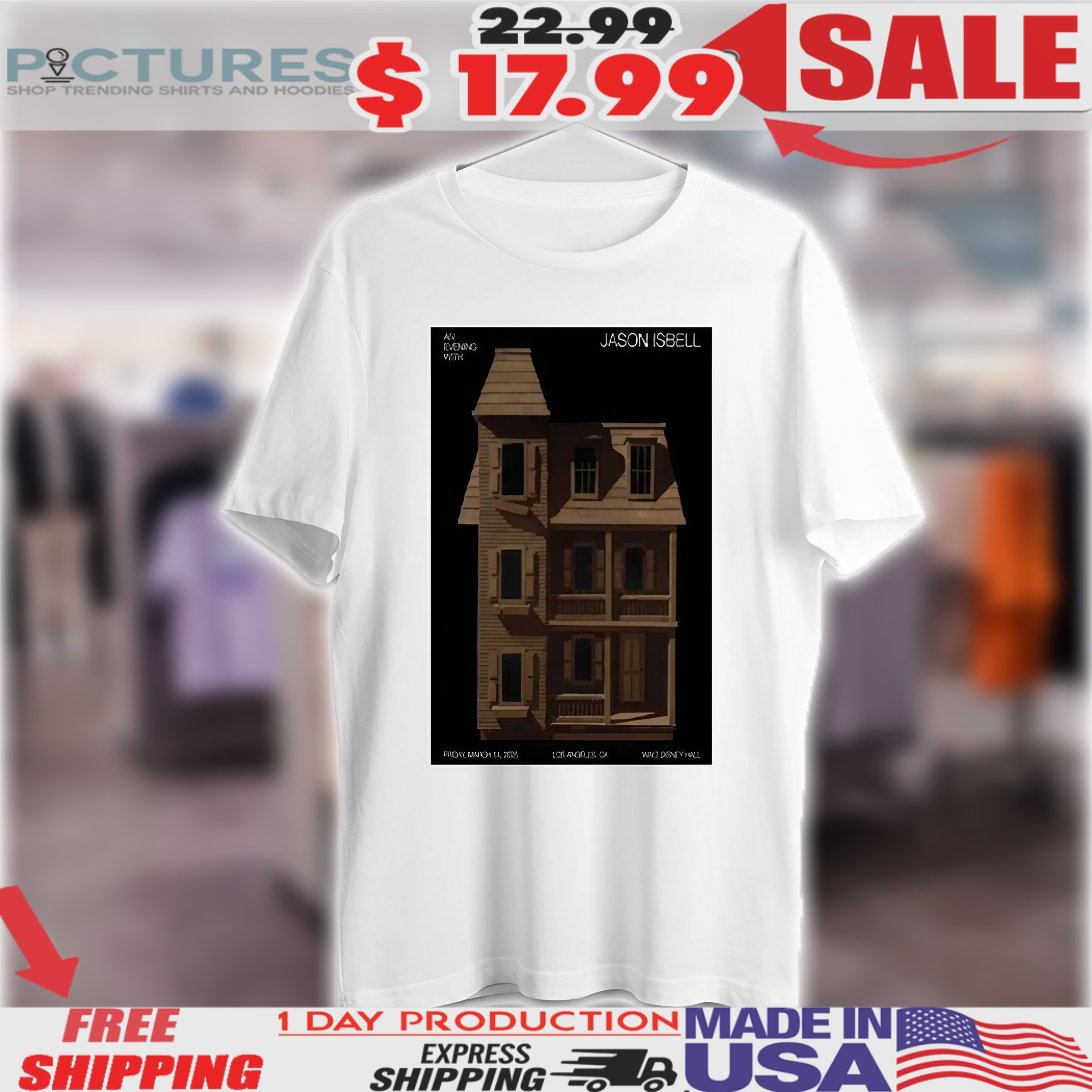 An Evening With Jason Isbell Mar 14 2025 Walt Disney Hall, Los Angeles, CA Tour Shirt