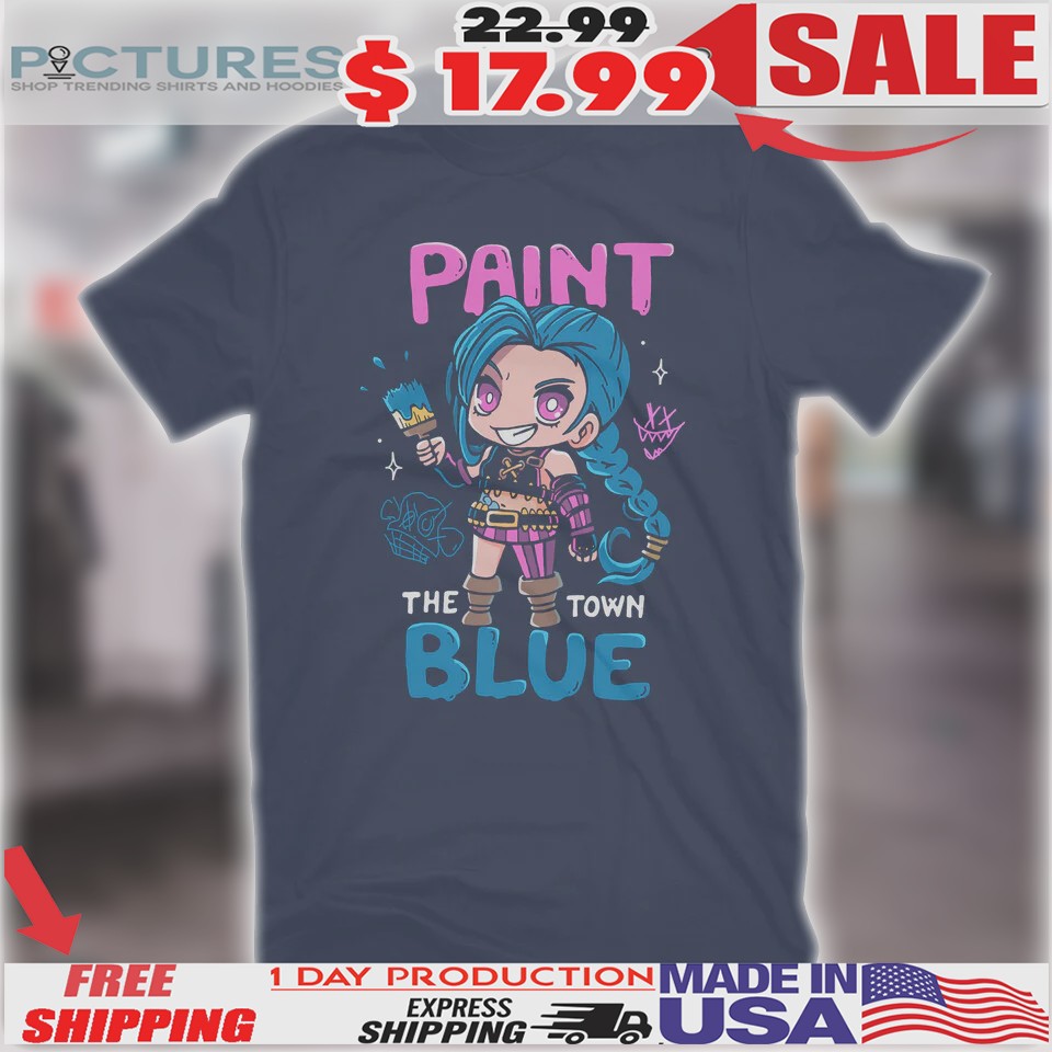 Arcane League Of Legends Paint The Town Blue Shirt