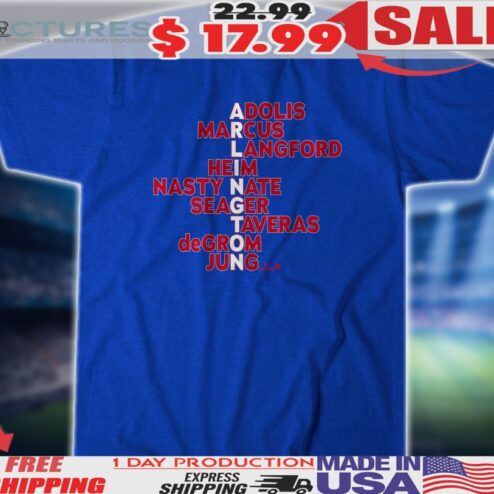 Arlington Texas Rangers Baseball Names Adolis Marcus Langford Heim Nasty Nate Seager 2025 Shirt