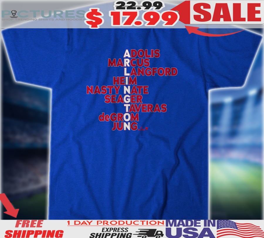 Arlington Texas Rangers Baseball Names Adolis Marcus Langford Heim Nasty Nate Seager 2025 Shirt