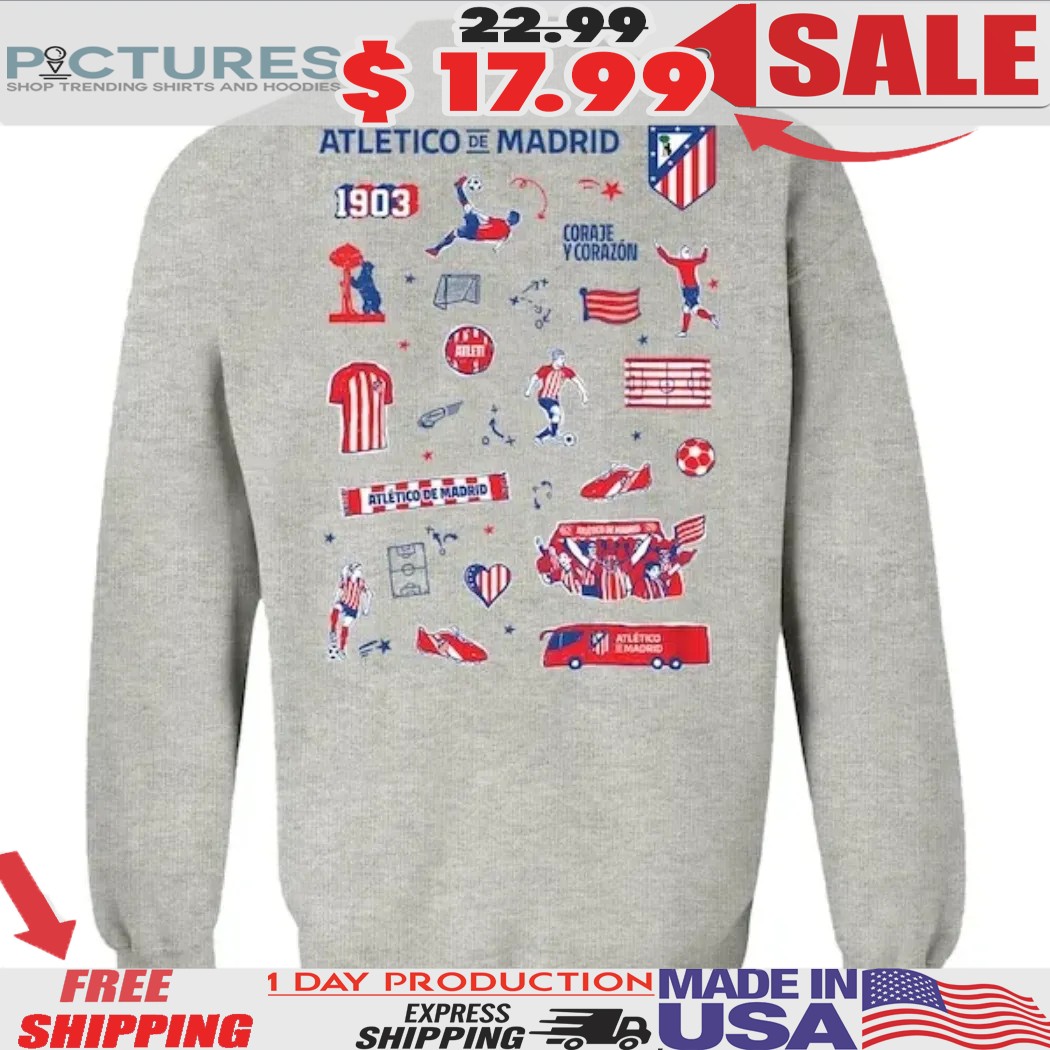 Atletico De Madrid Vive La Fete Women's Impressions Artwork Shirt