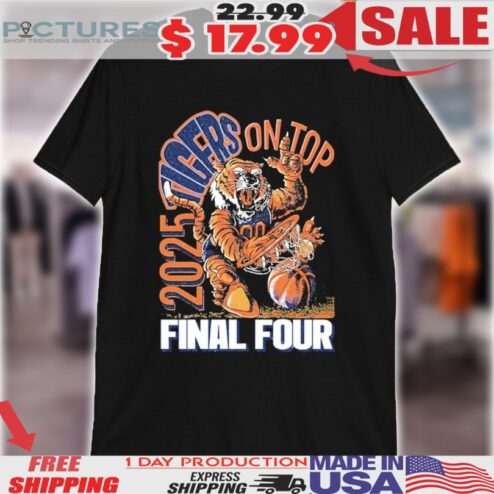 Auburn Tigers Basketball On Top Final Four 2025 Mascot Shirt