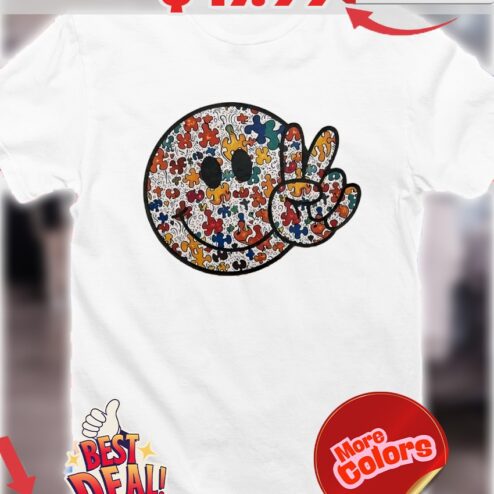 Autism Awareness smiley emoji shirt