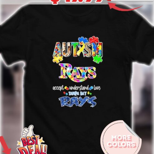 Autism Rays Accept Understand Love Tampa Bay Rays Puzzle Piece Shirt