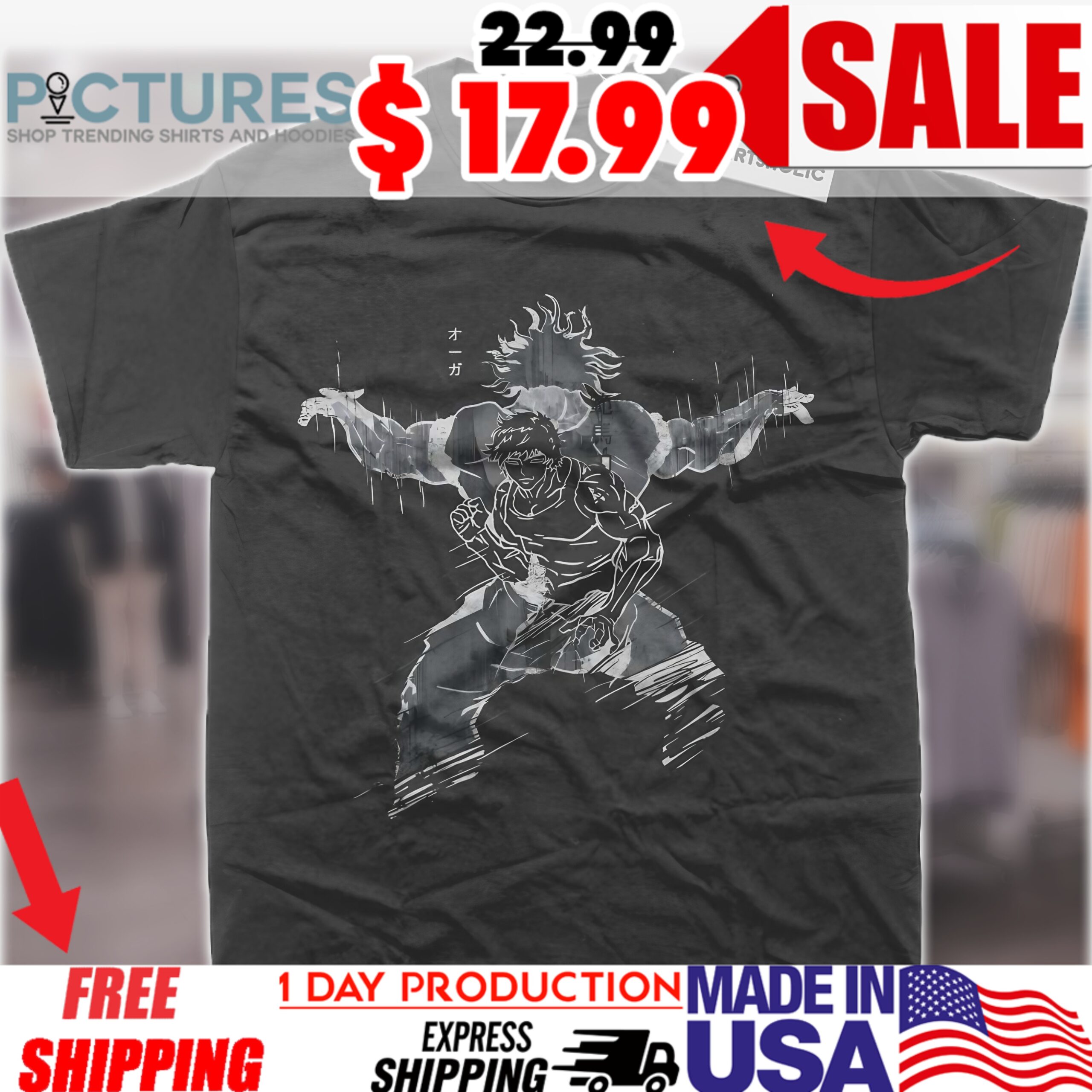 Baki Hanma Shadow Anime Graphic Streetwear Shirt