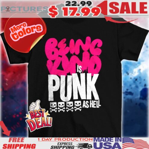 Being kind is punk as hell skull shirt