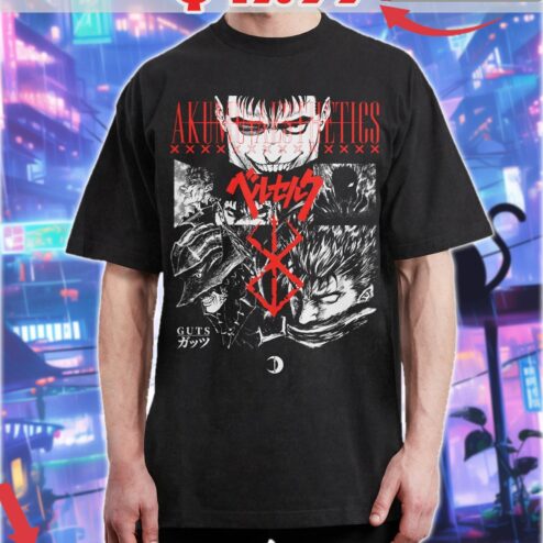 Berserk Guts vs Griffith Eclipse Dark Aesthetic Anime Shirt