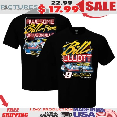 Bill Elliott Checkered Flag Dawsonville Awesome Bill From Dawsonville Nascar Shirt