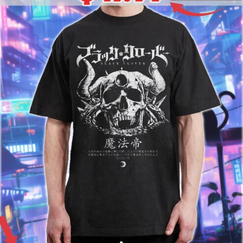 Black Clover Demons Remains Dark Skull Magic Emperor Anime Shirt