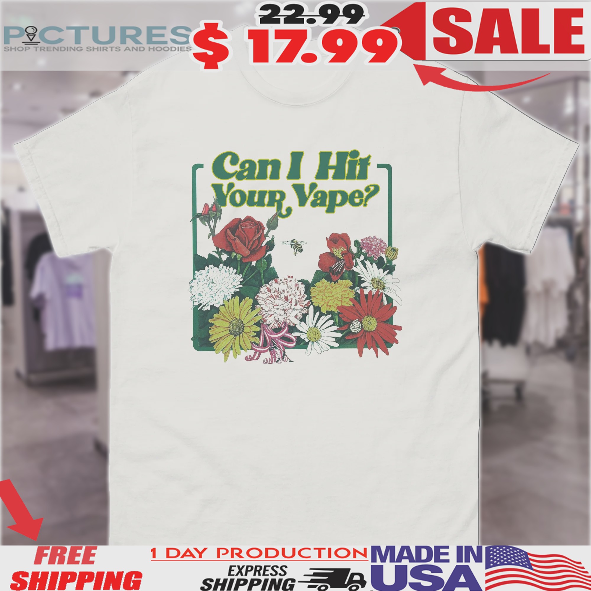 Can I Hit Your Vape Flowers Shirt