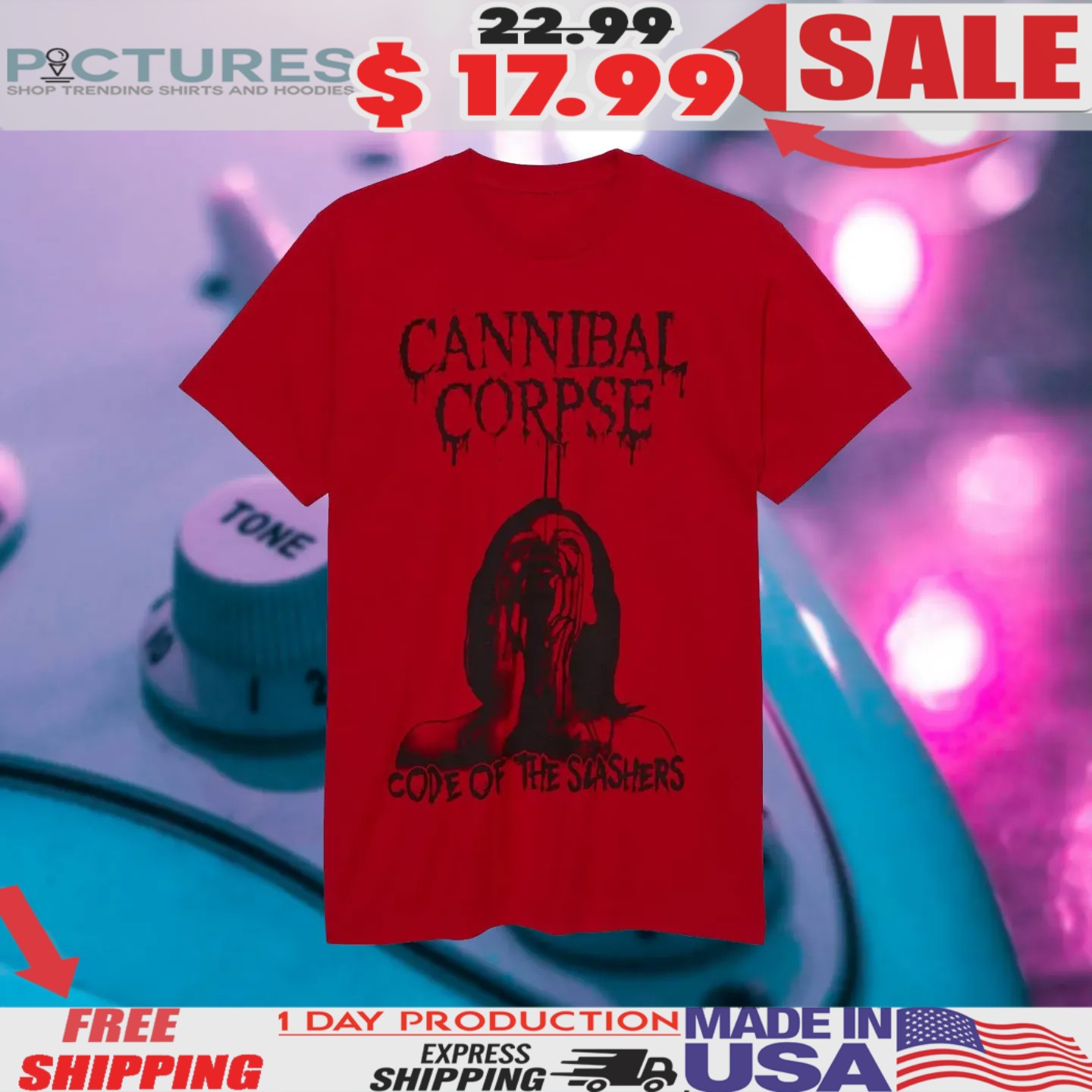 Cannibal Corpse Code Of The Slashers Horror Shirt