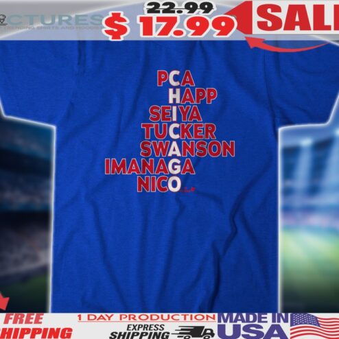 Chicago Cubs Baseball Names Pca Happ Seiya Tucker Swanson Imanaga Nico 2025 Shirt