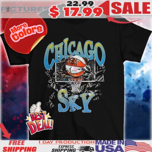 Chicago Sky basketball shattered glass WNBA shirt